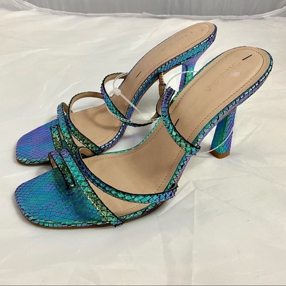 Carvela Kurt Geiger Goddess sandal with iridescent sequins snake embossed - Picture 8 of 11